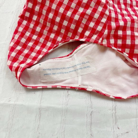Wild fable NWT red gingham halter one piece swimsuit XS - Picture 8 of 10